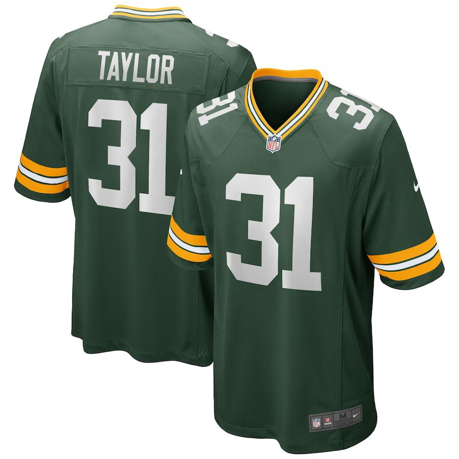 Men Green Bay Packers #31 Jim Taylor Nike Green Game Retired Player NFL Jersey->green bay packers->NFL Jersey